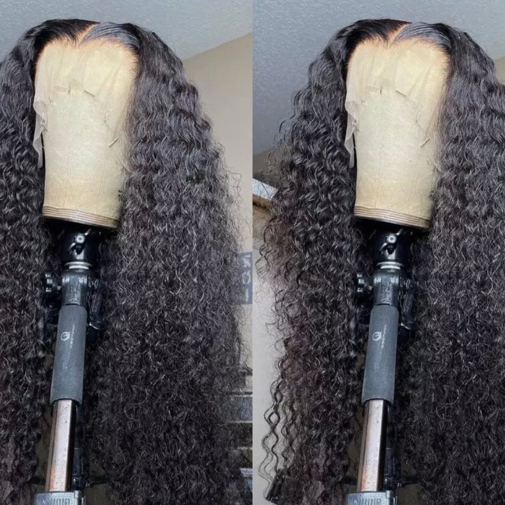 Deep wave 13x6 curly wig worn once 26in